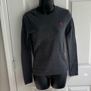 Ralph Lauren Women's Gray Long Sleeve Top